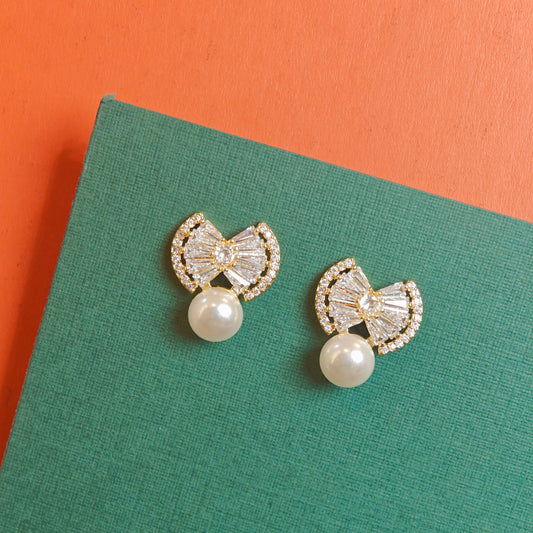 Bow Pearl Earrings