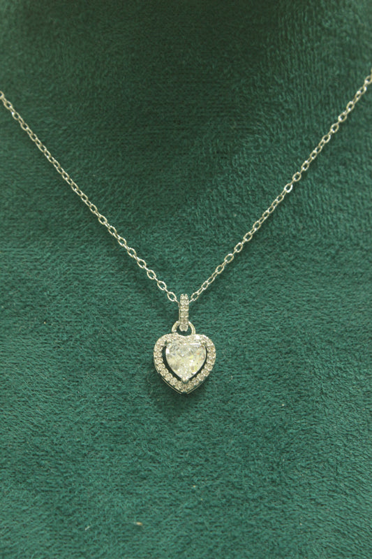 Betty Heart Solitaire Chain Pendant