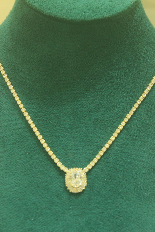 Princess Solitaire Diamond Chain